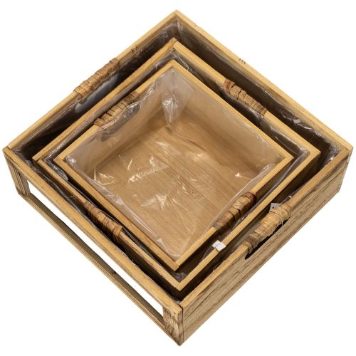 Scatola in legno con lavagna e inserto, set da 3 misure, 30 cm | Floristik24.it