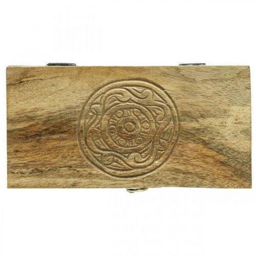 Floristik24 Scatola in legno con coperchio portagioie scatola in legno 21,5×11×8,5 cm