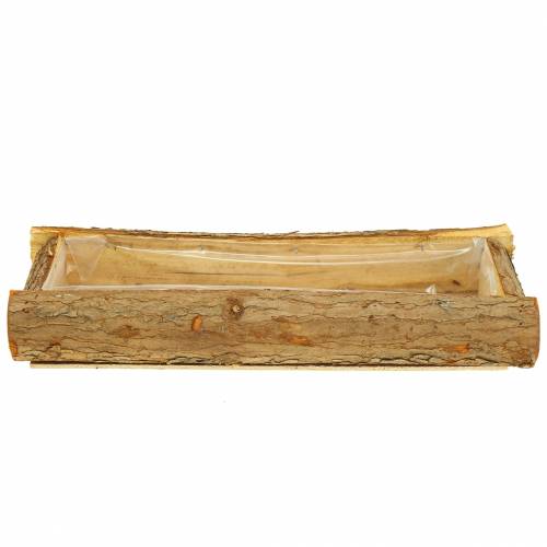 Floristik24 Fioriera in legno naturale 40 cm x 15 cm H6 cm