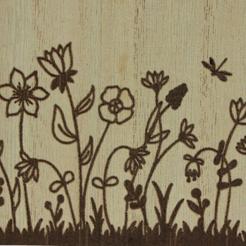 Prodotto Scatola portapenne in legno organizer da scrivania naturale 14×8×12cm