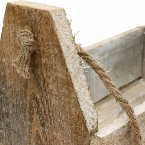 Floristik24 Cassetta in legno per piantare, cassetta degli attrezzi, cassetta per piante con manico, decorazione in legno 30 cm