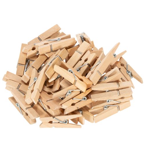 Floristik24 Mini mollette in legno decorative da 3,5 cm, 50 pezzi