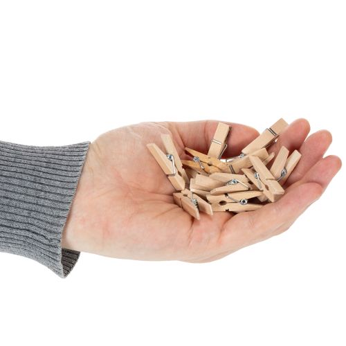 Prodotto Mini mollette in legno decorative da 3,5 cm, 50 pezzi