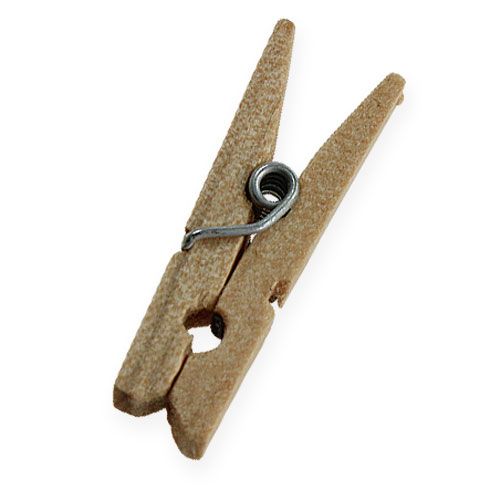 Prodotto Clip decorative in legno 3 cm naturali 72 pz