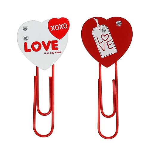 Prodotto Clip in legno cuore &quot;Love&quot; cuore decorativo regalo di San Valentino 2pz