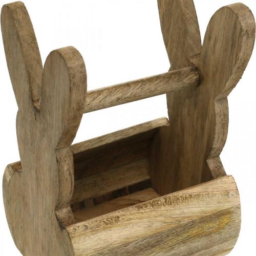 Floristik24 Cesto pasquale decorazione tavola in legno coniglio Pasqua Cesto pasquale 13×12×20 cm