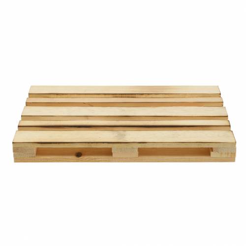 Floristik24 Mini vassoio decorativo per pallet in legno fiammato 30 × 20 × 3 cm