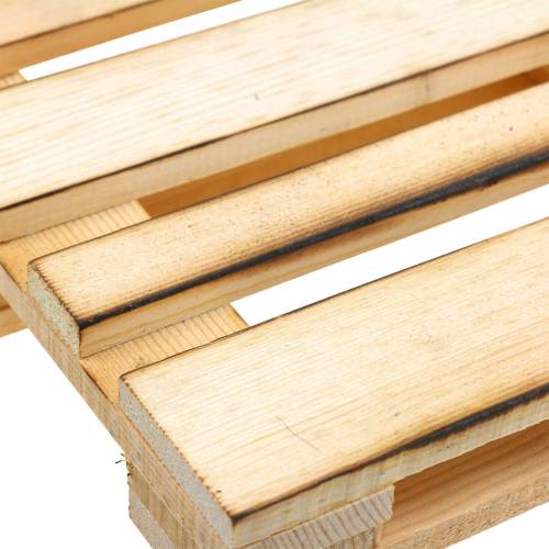 Floristik24 Mini vassoio decorativo per pallet in legno fiammato 30 × 20 × 3 cm