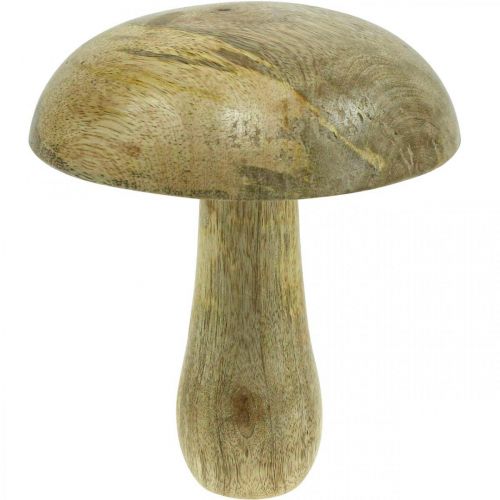 Floristik24 Fungo in legno naturale, decorazione in legno giallo funghi decorativi autunnali 15×13 cm