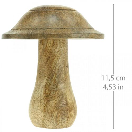 Prodotto Fungo in legno con scanalature decorazione in legno fungo in legno di mango naturale 11,5ר10cm