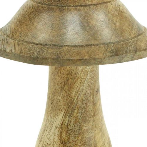 Prodotto Fungo in legno con scanalature decorazione in legno fungo in legno di mango naturale 11,5×Ø10cm