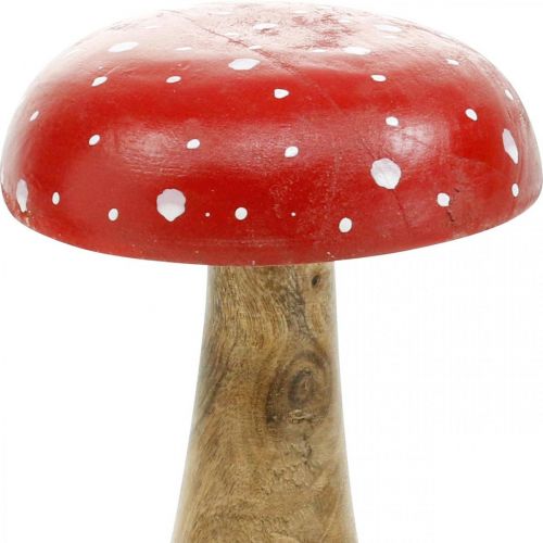 Fungo decorativo in legno di agarico autunnale Ø12cm H19cm