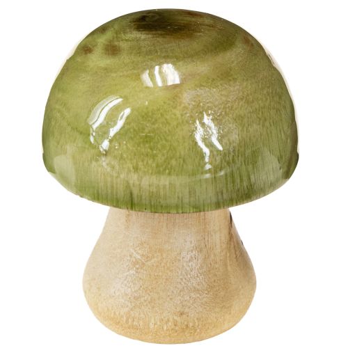 Prodotto Decorazione autunnale a forma di funghi in legno, verde, rosso, arancione, H6,5cm, 9 pezzi