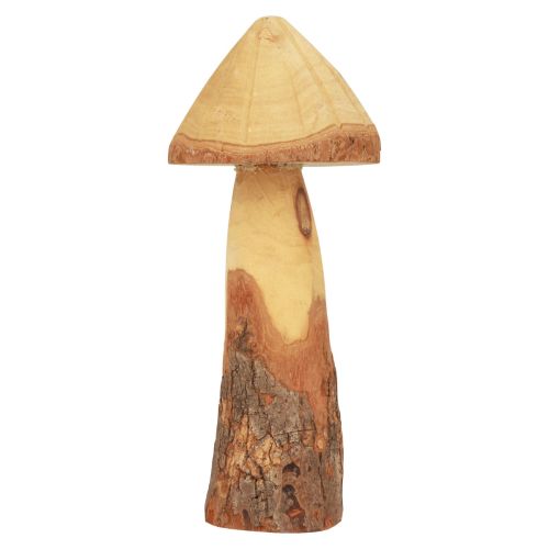 Floristik24 Funghi in legno decorazione funghi decorazione in legno decorazione da tavola naturale autunno Ø11cm H28cm