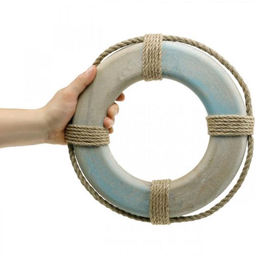 Floristik24 Marittimo Deco Salvagente Deco Nautico Legno Deco Ø30cm