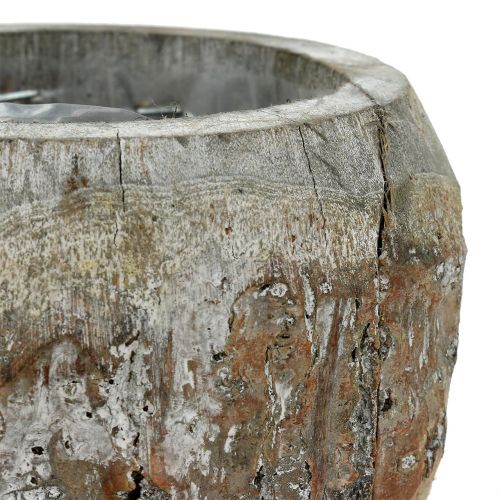 Floristik24 Vaso in legno per piantare Lavato bianco Ø14cm