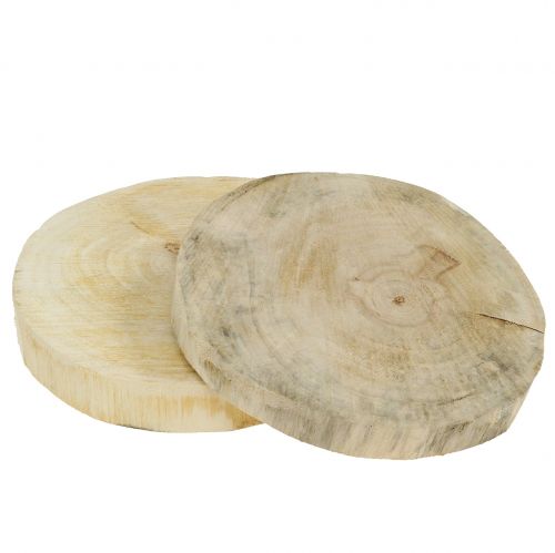 Floristik24 Dischi in legno naturale Ø15cm 2 pezzi