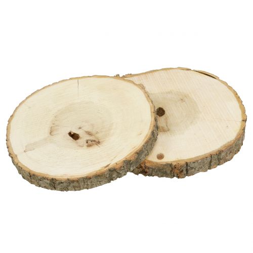 Floristik24 Disco in legno naturale 20 cm 2 pz