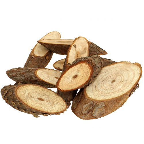 Floristik24 Dischi in legno ovali naturali 500g