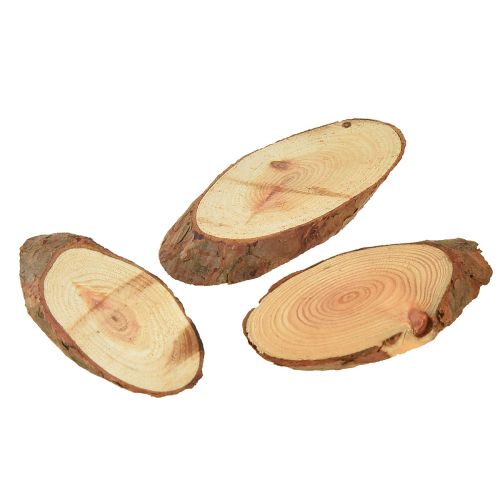 Prodotto Dischi di legno ovali per decorazioni da tavola, forniture artigianali 6,5-8 cm 450 g