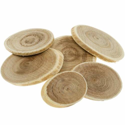 Floristik24 Dischi decorativi in legno disco ovale naturale Ø4-7cm decoro in legno 400g