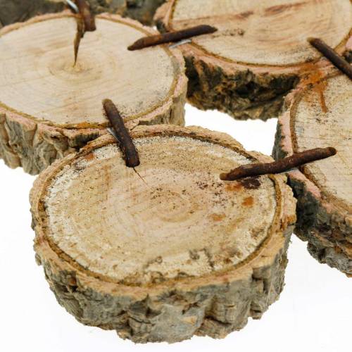 Floristik24 Sottobicchiere decorativo, fette di legno, naturale 22 × 22 cm