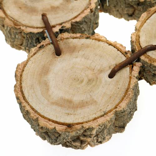 Floristik24 Vassoio decorativo in fette di legno, natura 37 × 22,5 cm