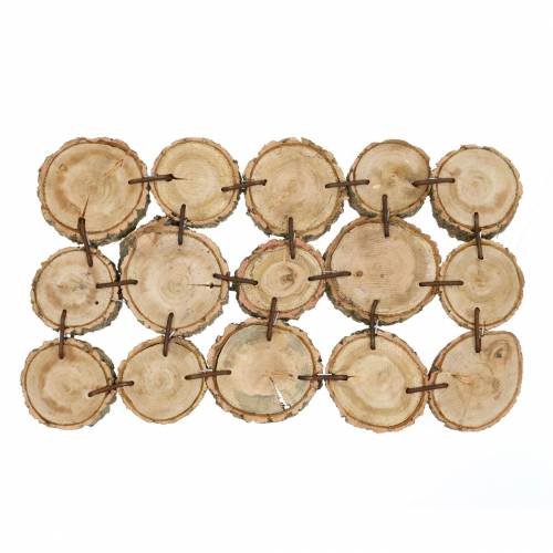 Floristik24 Vassoio decorativo in fette di legno, natura 37 × 22,5 cm