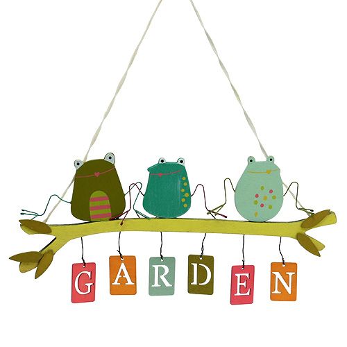 Insegna in legno Giardino 30 cm x 16 cm 3 pezzi