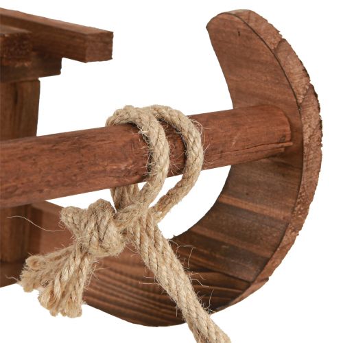 Prodotto Decorazione slitta in legno decorazione invernale in legno marrone 49,5 cm