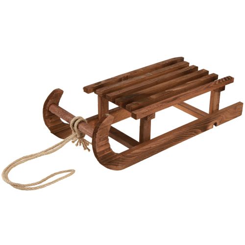 Prodotto Decorazione slitta in legno decorazione invernale in legno marrone 49,5 cm