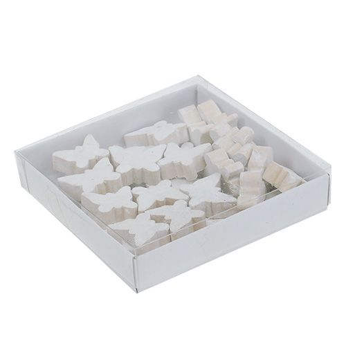 Prodotto Farfalla in legno bianca 2,8 cm - 3,3 cm 28 pezzi