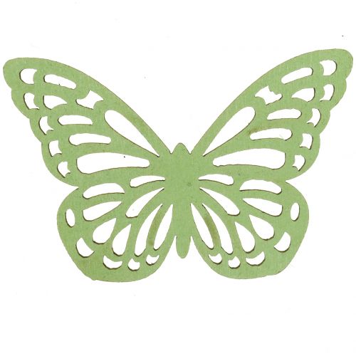 Prodotto Farfalla in legno verde / bianca 5 cm 36 pezzi