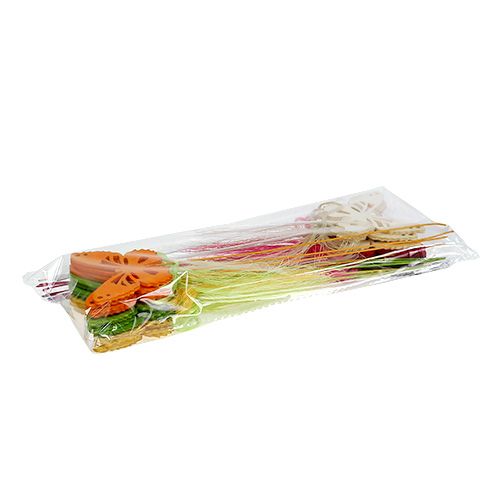 Floristik24 Farfalle in legno sul filo colori assortiti 8cm 24 pezzi