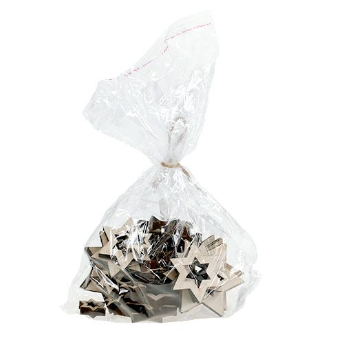 Floristik24 Mix di stelle in legno 2,5 cm - 7 cm naturale 35 pezzi