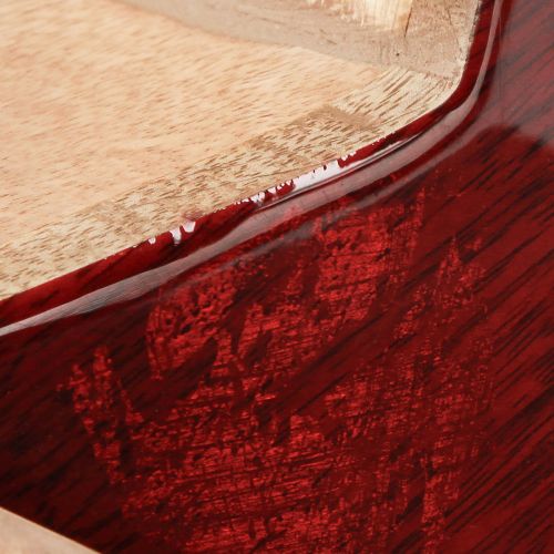 Prodotto Stella in legno Decorazione stella rossa naturale in legno di mango Ø24x10cm