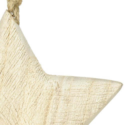 Prodotto Stella di legno naturale decorazione natalizia in legno Ø13,5cm