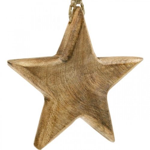 Prodotto Stella decorativa, ciondoli in legno, decorazioni natalizie 14cm × 14cm