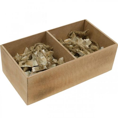 Floristik24 Stelle in legno Decorazioni per alberi di Natale naturali, lavate bianche 5cm 36 pezzi