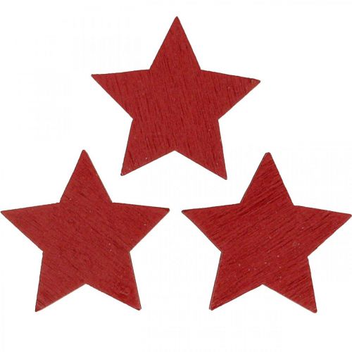 Stelle in legno codette rosse Stelle di Natale 3cm 72pz