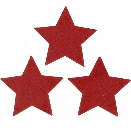 Floristik24 Stelle in legno rosse decorazioni sparse Stelle di Natale 3cm 72 pz