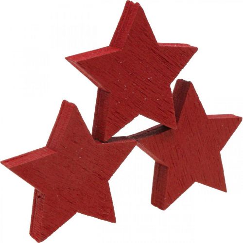 Prodotto Stelle in legno codette rosse Stelle di Natale 3cm 72pz