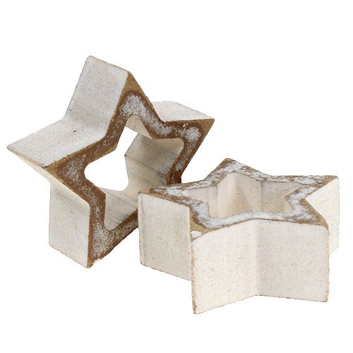 Floristik24 Stelle di legno aperte 5 cm 12 pezzi