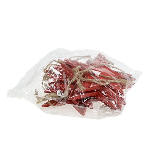 Prodotto Stelle in legno da appendere 16,5 cm/20 cm rosse 6 pz