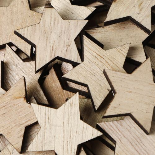 Prodotto Stelle in legno da spargere natalizie naturali Ø3cm 100 pz