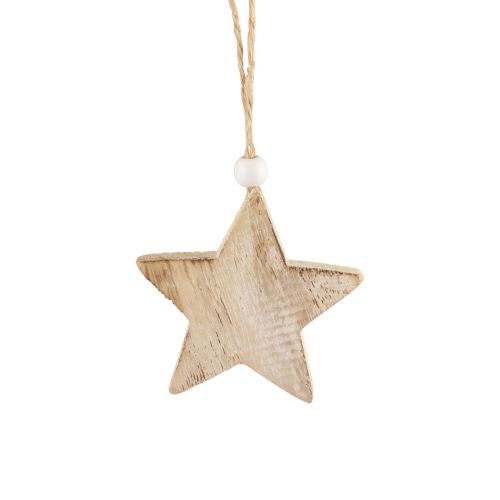 Prodotto Stelle decorative in legno Stelle per appendere decorazioni vintage Ø6,5 cm 10 pezzi