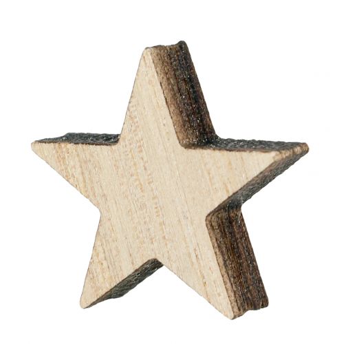 Floristik24 Stelle di Natale in legno mix naturale 2,5 cm - 7,5 cm 40 pezzi
