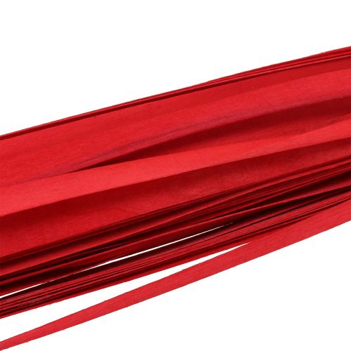 Floristik24 Nastro intrecciato in strisce di legno rosso 95 cm - 100 cm 50 pz