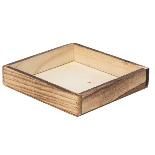 Vassoio in legno, design rustico, perfetto per la decorazione di casa o ufficio, 15 cm, 4 pezzi