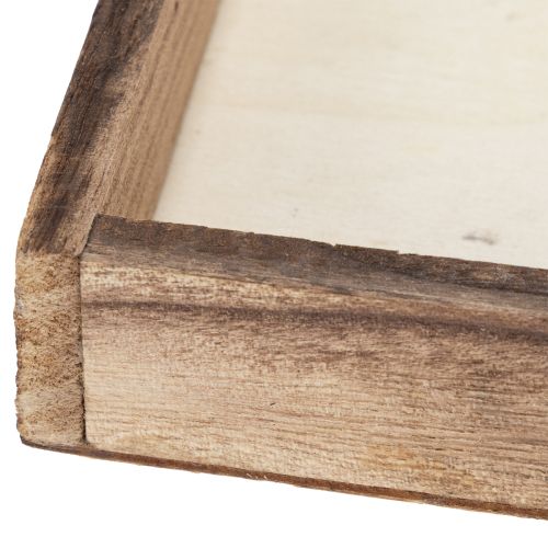 Prodotto Vassoio in legno, design rustico, perfetto per la decorazione di casa o ufficio, 15 cm, 4 pezzi